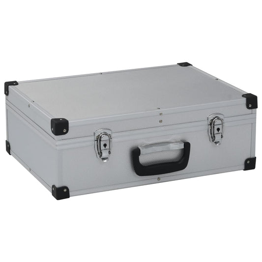 Tool Suitcase 46x33x16 cm Silver Aluminium