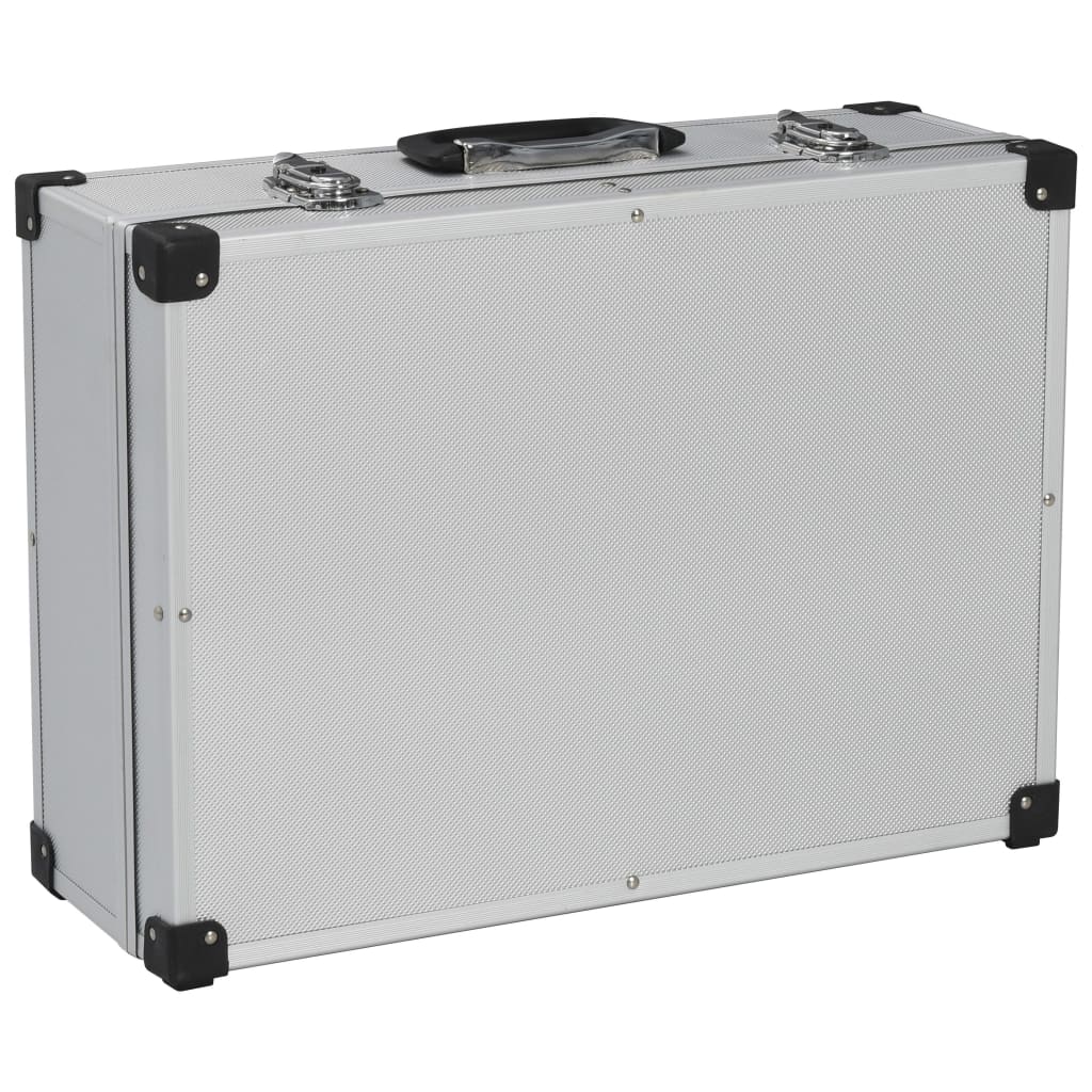 Tool Suitcase 46x33x16 cm Silver Aluminium