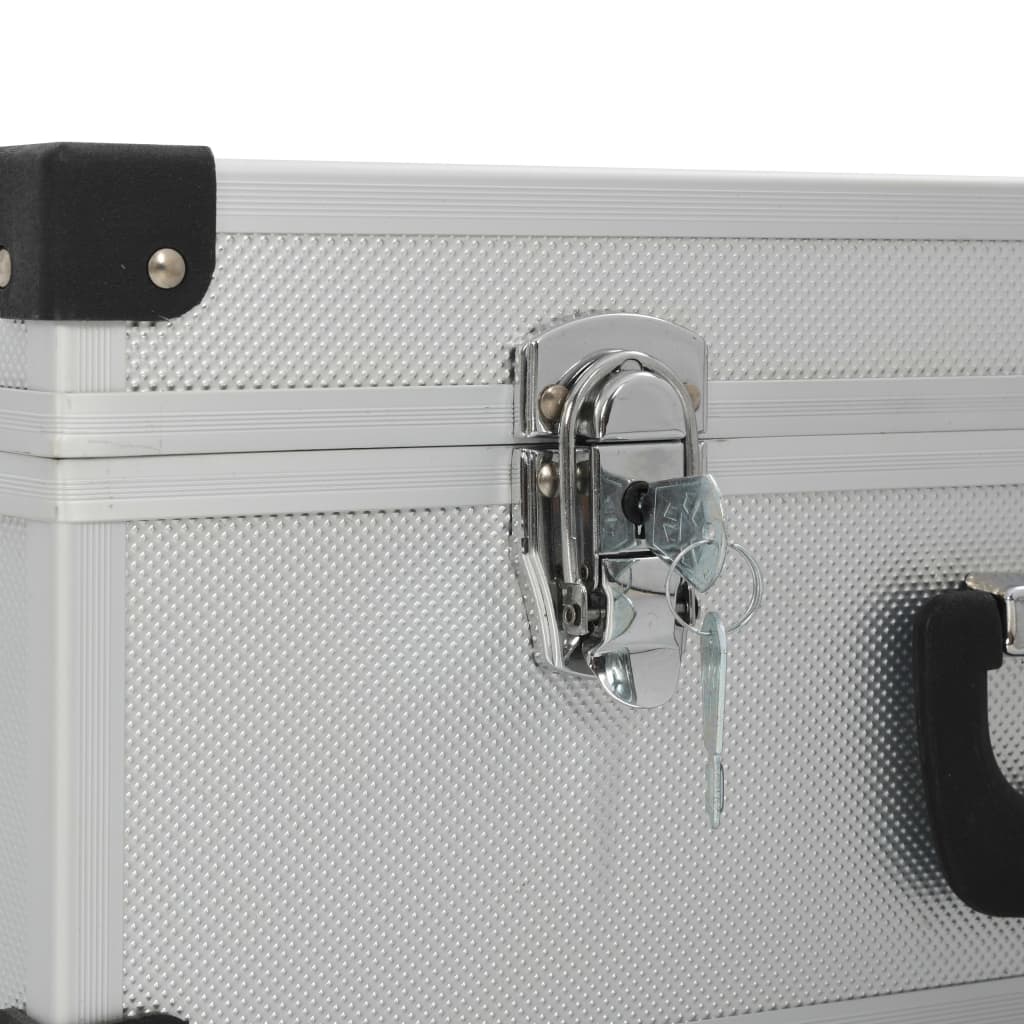 Tool Suitcase 46x33x16 cm Silver Aluminium