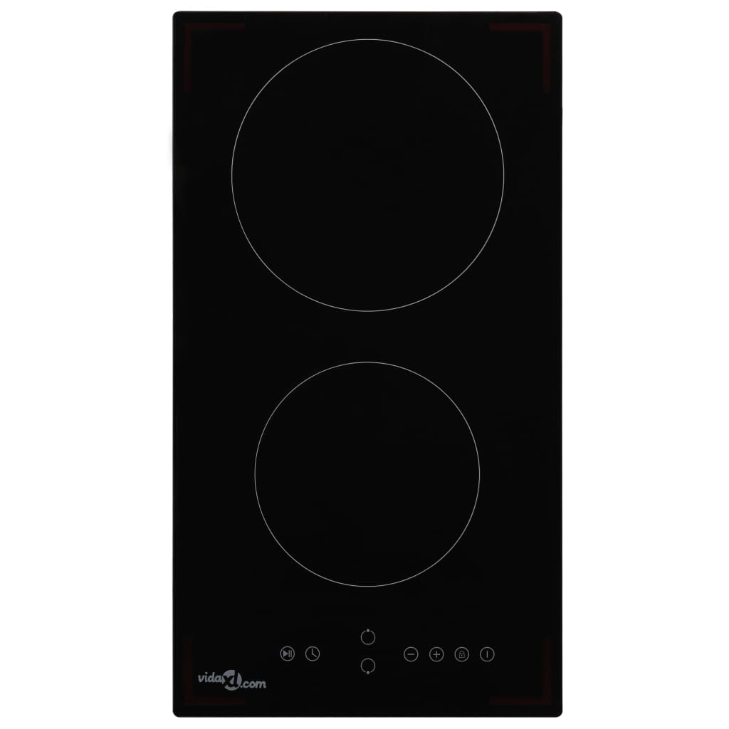 Ceramic Hob with 2 Burners Touch Control 3000 W