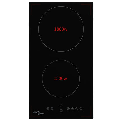 Ceramic Hob with 2 Burners Touch Control 3000 W