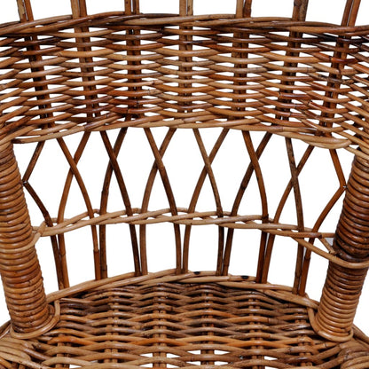 Outdoor Chairs 2 pcs Natural Rattan Brown