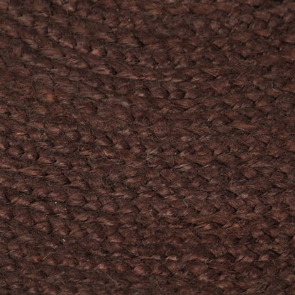 Handmade Rug Jute Round 150 cm Brown