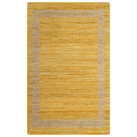 Handmade Rug Jute Yellow 160x230 cm