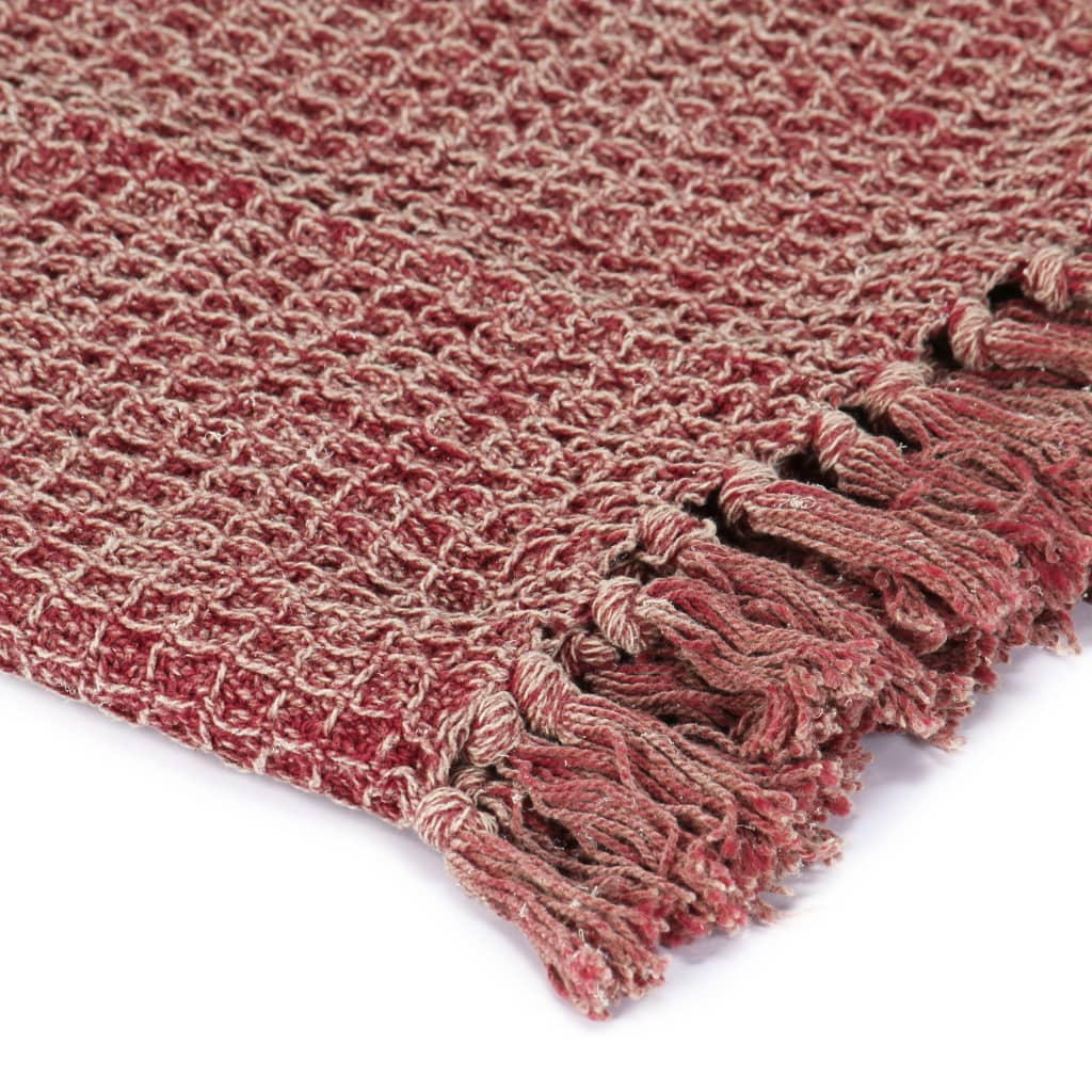 Throw Cotton 220x250 cm Burgundy