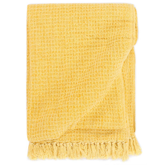 Throw Cotton 125x150 cm Mustard Yellow