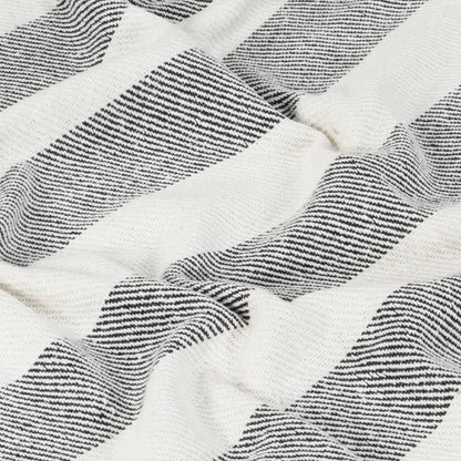 Throw Cotton Stripe 220x250 cm Anthracite