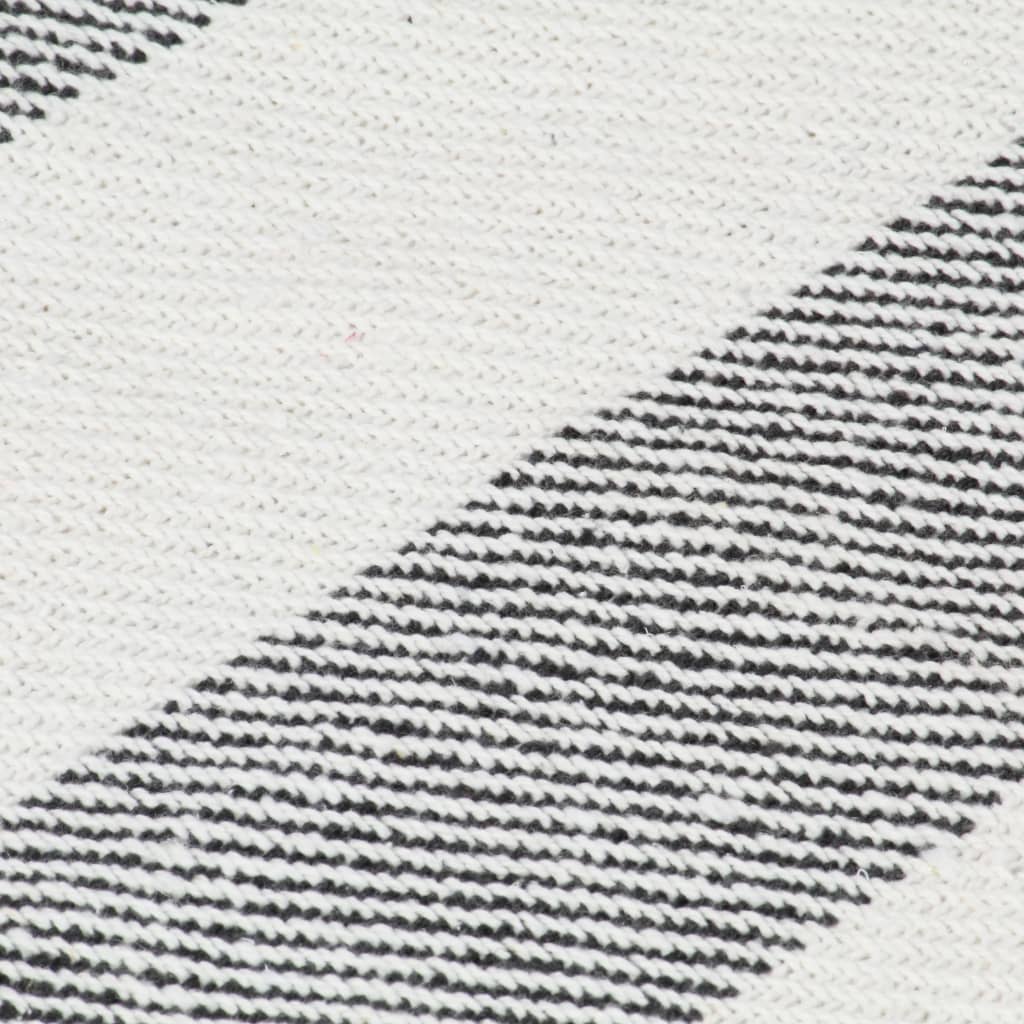 Throw Cotton Stripe 220x250 cm Anthracite