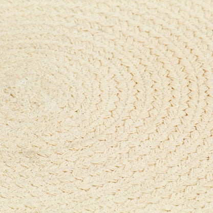 Placemats 4 pcs Plain Natural 38 cm Round Cotton