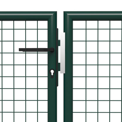 Garden Gate Steel 400x150 cm Green