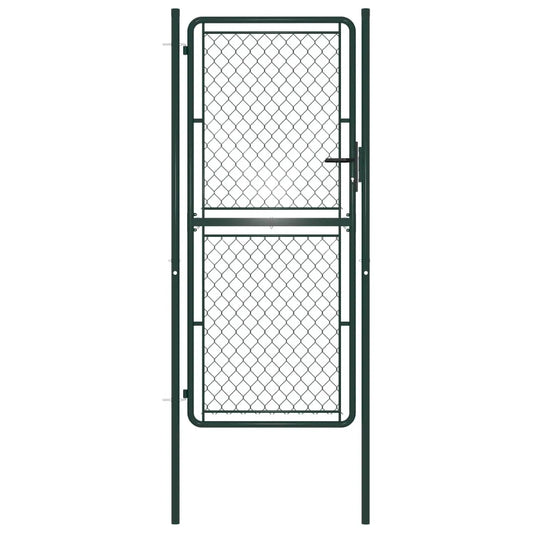 Garden Gate Steel 100x200 cm Green