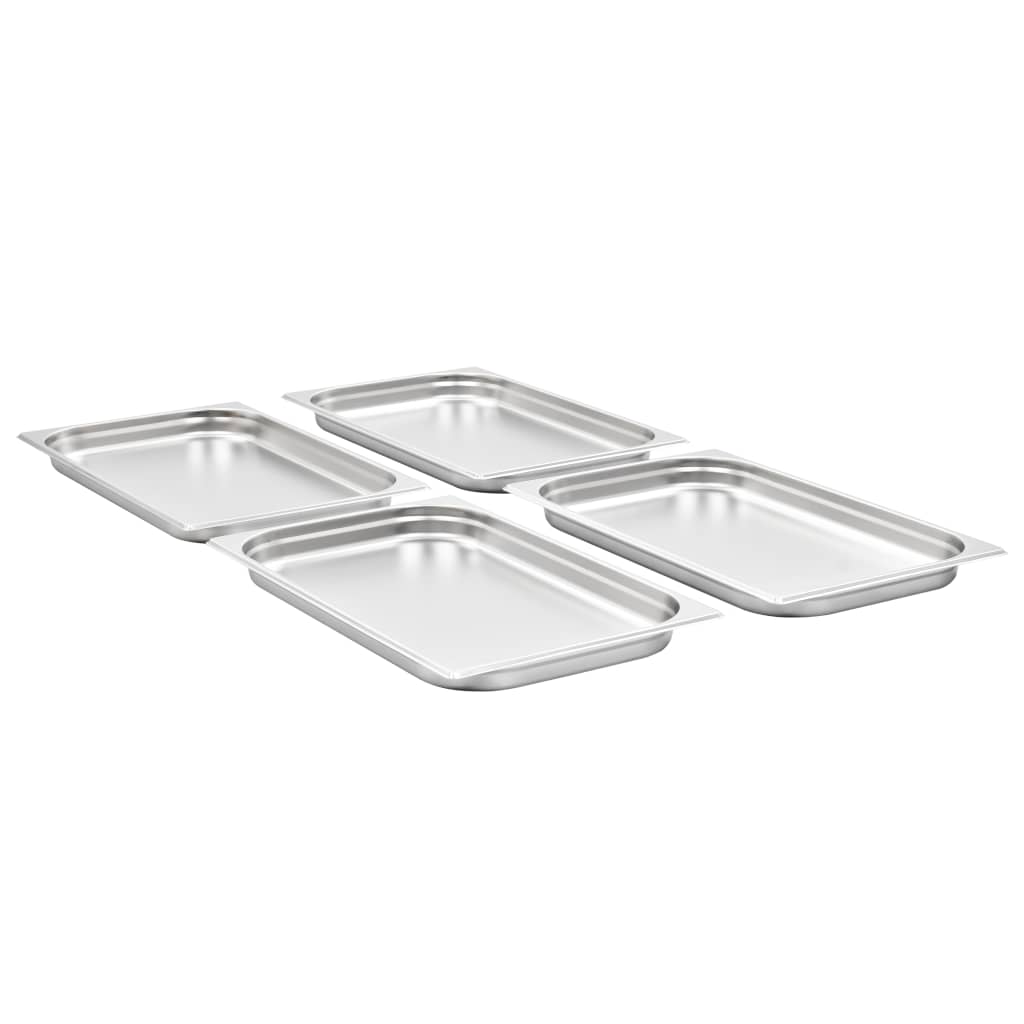 Gastronorm Containers 4 pcs GN 1/1 40 mm Stainless Steel