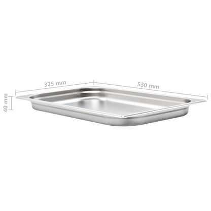 Gastronorm Containers 4 pcs GN 1/1 40 mm Stainless Steel