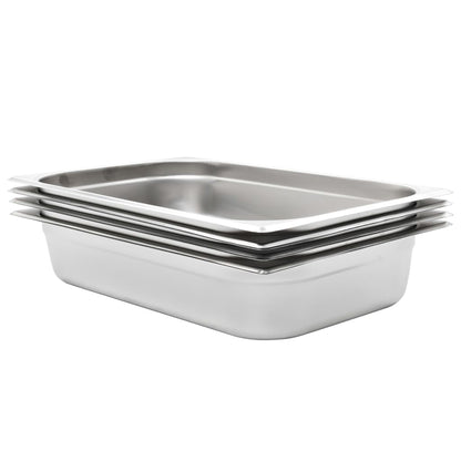 Gastronorm Containers 4 pcs GN 1/1 100 mm Stainless Steel