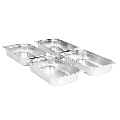 Gastronorm Containers 4 pcs GN 1/1 100 mm Stainless Steel