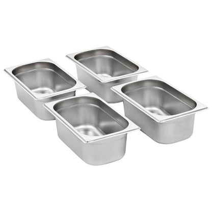 Gastronorm Containers 8 pcs GN 1/4 100 mm Stainless Steel