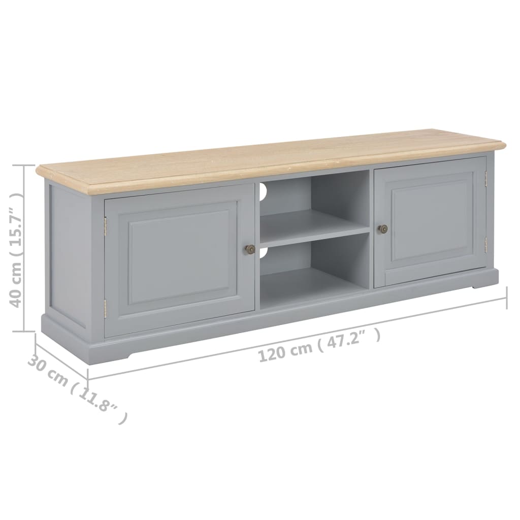 TV Cabinet Grey 120x30x40 cm Wood