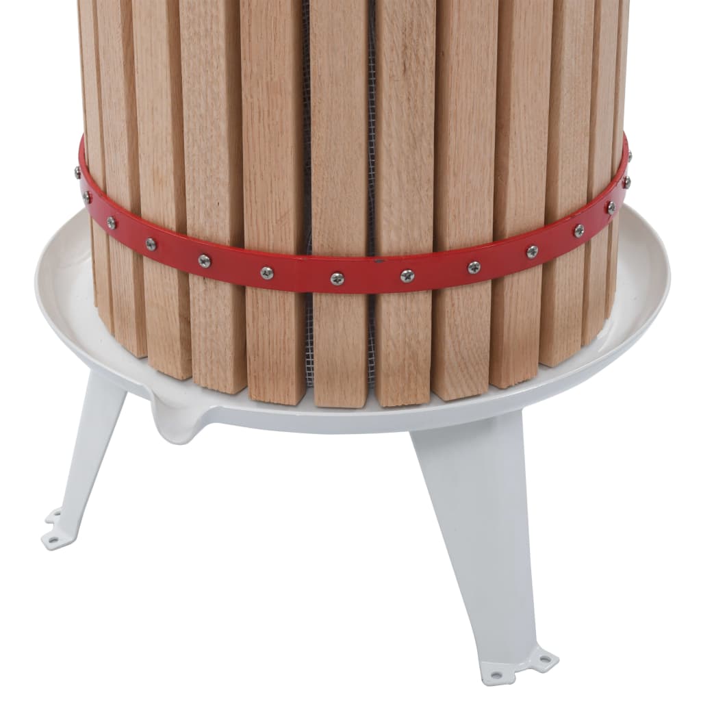 Fruit and Wine Press with Cloth Bag 24 L Oak Wood