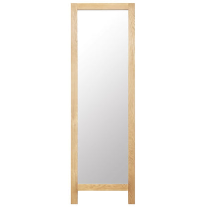 Freestanding Mirror 48x46.5x150 cm Solid Oak Wood