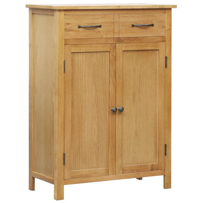 Shoe Cabinet 76x37x105 cm Solid Oak Wood