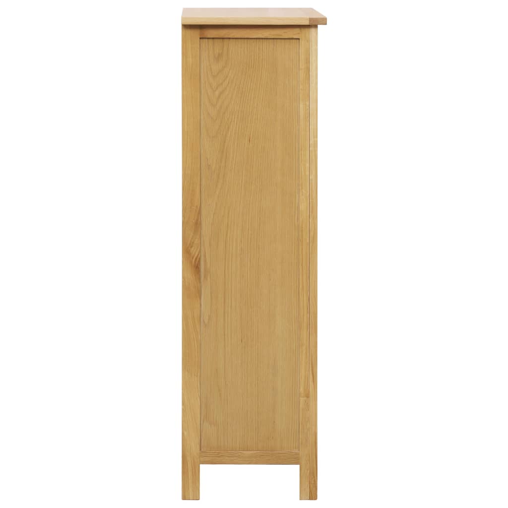 Shoe Cabinet 76x37x105 cm Solid Oak Wood