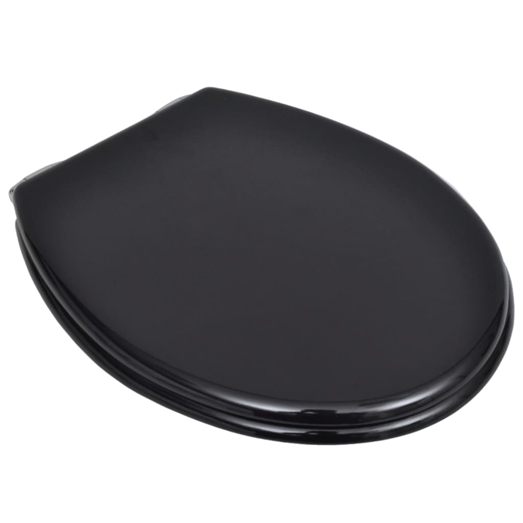 Toilet Seats with Soft Close Lids 2 pcs MDF Black