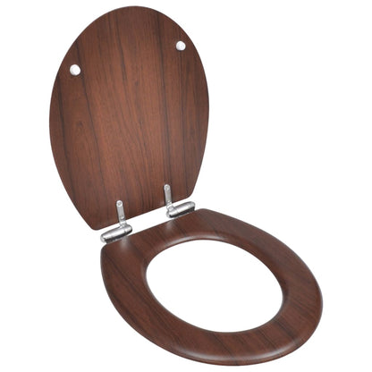 Toilet Seats with Soft Close Lids 2 pcs MDF Brown