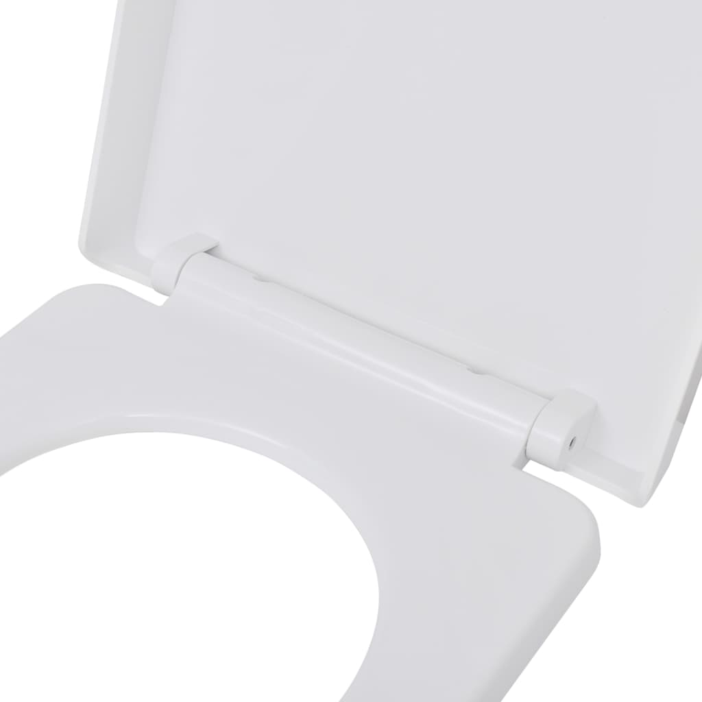 Toilet Seats with Soft Close Lids 2 pcs Plastic White