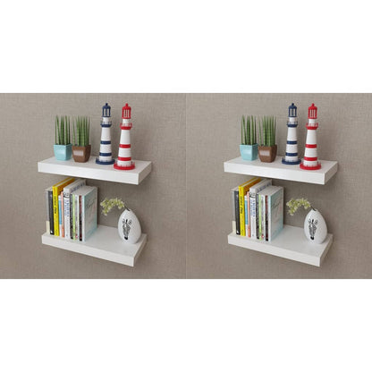 Wall Shelves 4 pcs White 40 cm