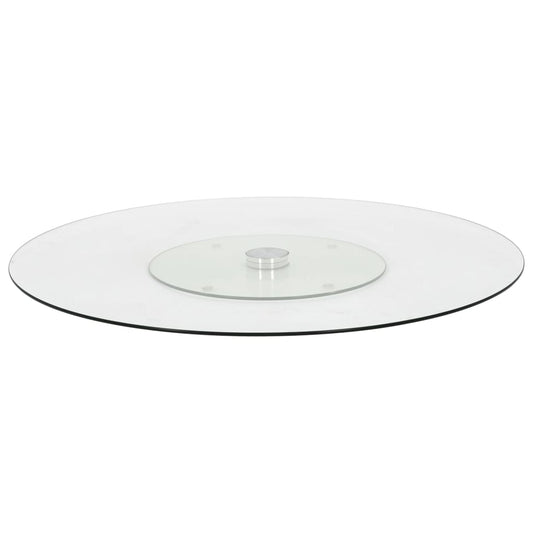 Rotating Serving Plate Transparent 60 cm Tempered Glass