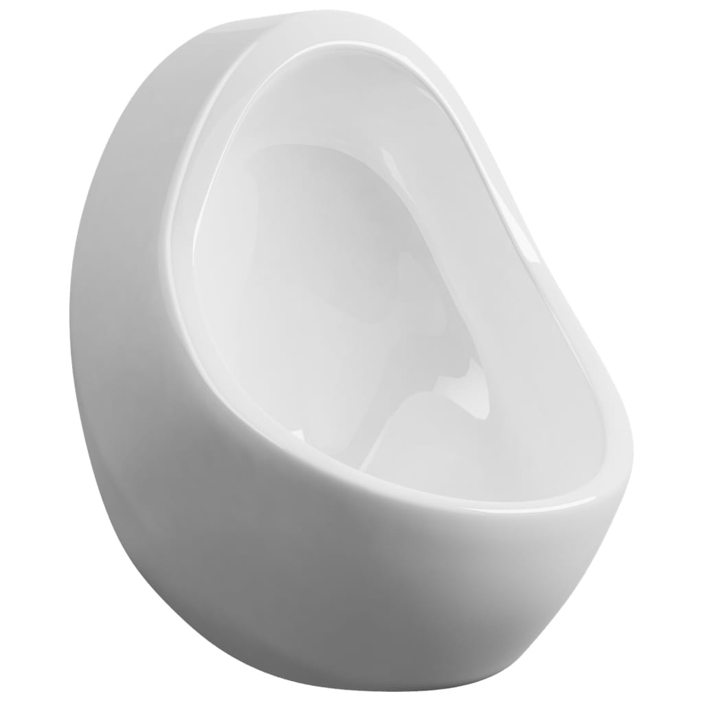 Wall Hung Urinal with Flush Valve Ceramic White