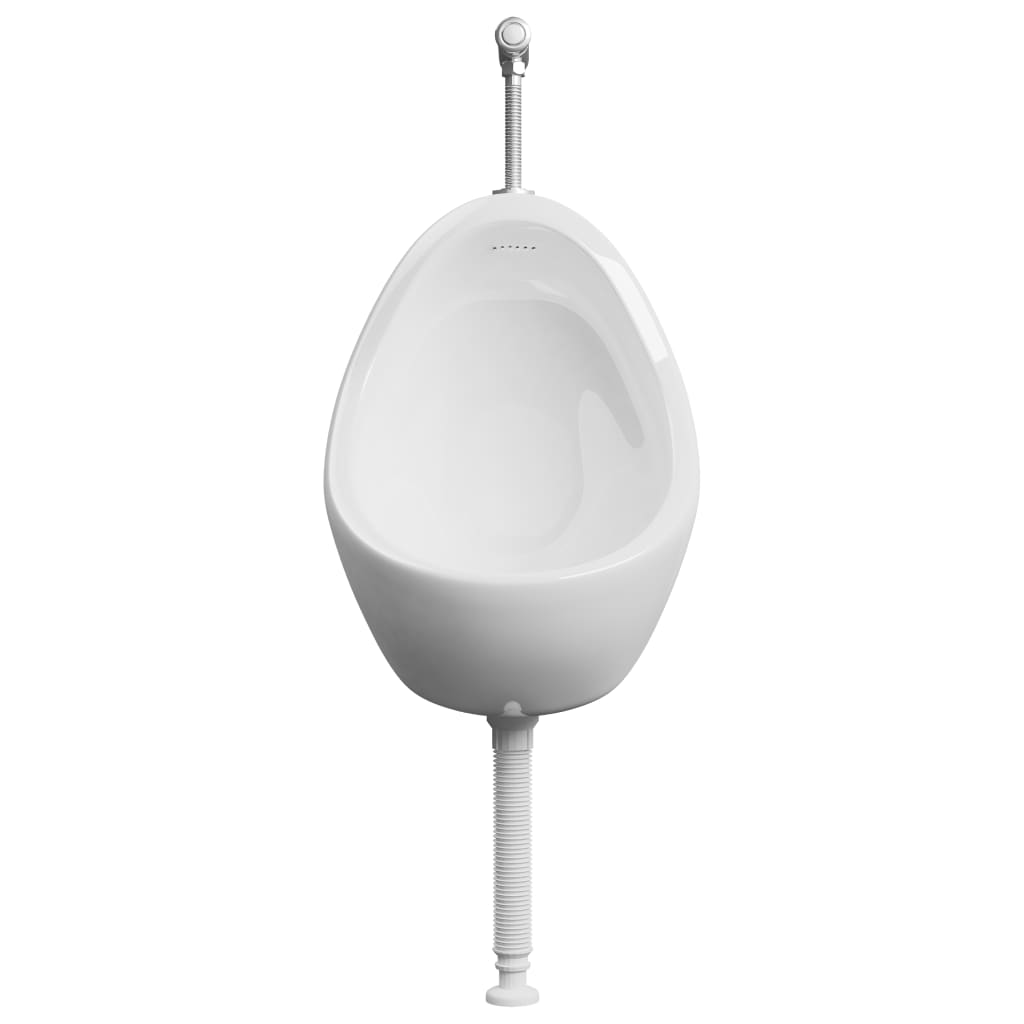 Wall Hung Urinal with Flush Valve Ceramic White