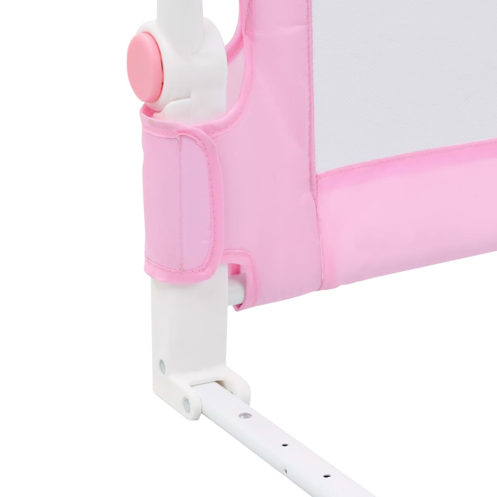 Toddler Safety Bed Rail Pink 120x42 cm Polyester