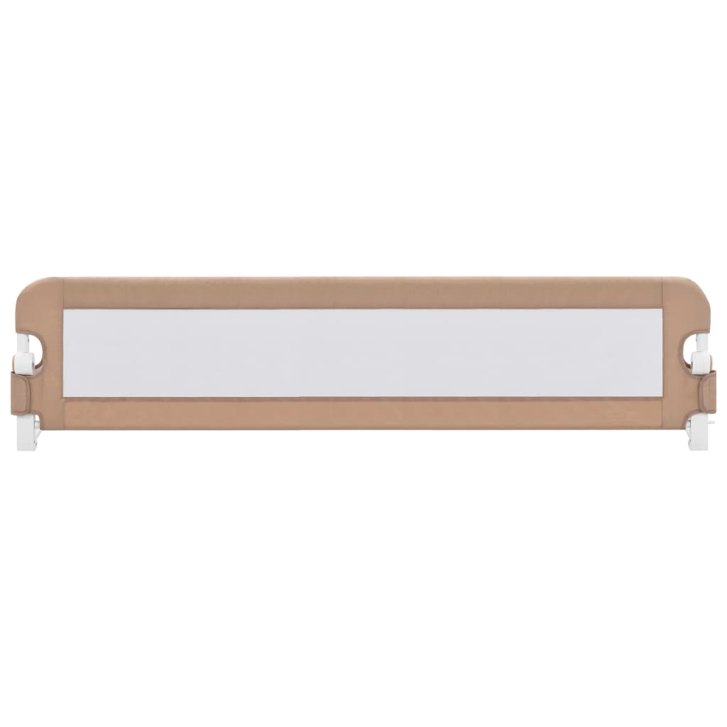 Toddler Safety Bed Rail Taupe 180x42 cm Polyester