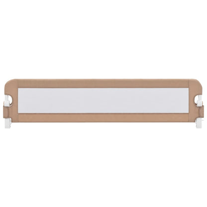 Toddler Safety Bed Rail Taupe 180x42 cm Polyester