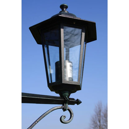 Garden Light Post 3-arms 215 cm Dark Green/Black Aluminium