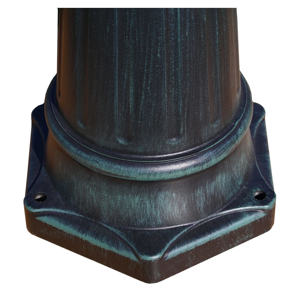 Garden Light Post 2-arms 215 cm Dark Green/Black Aluminium