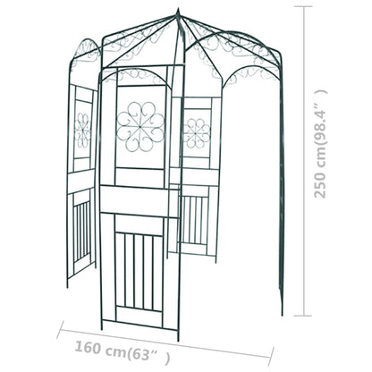 Garden Arch 250 cm Dark Green