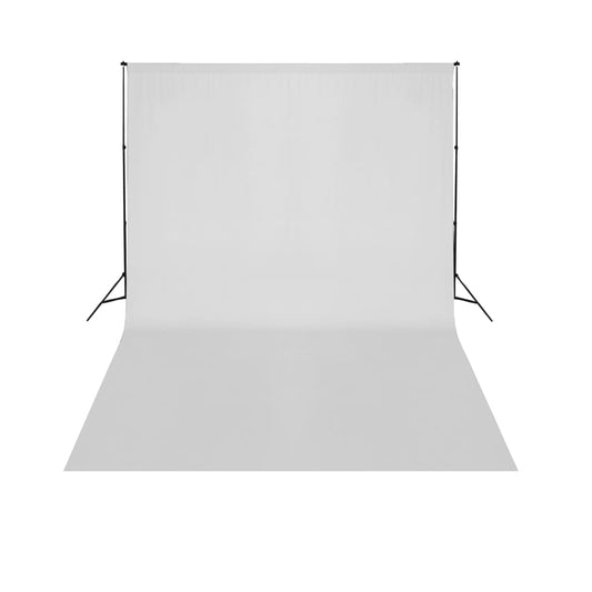 Telescopic Background Support System + White Backdrop 3 x 5 m