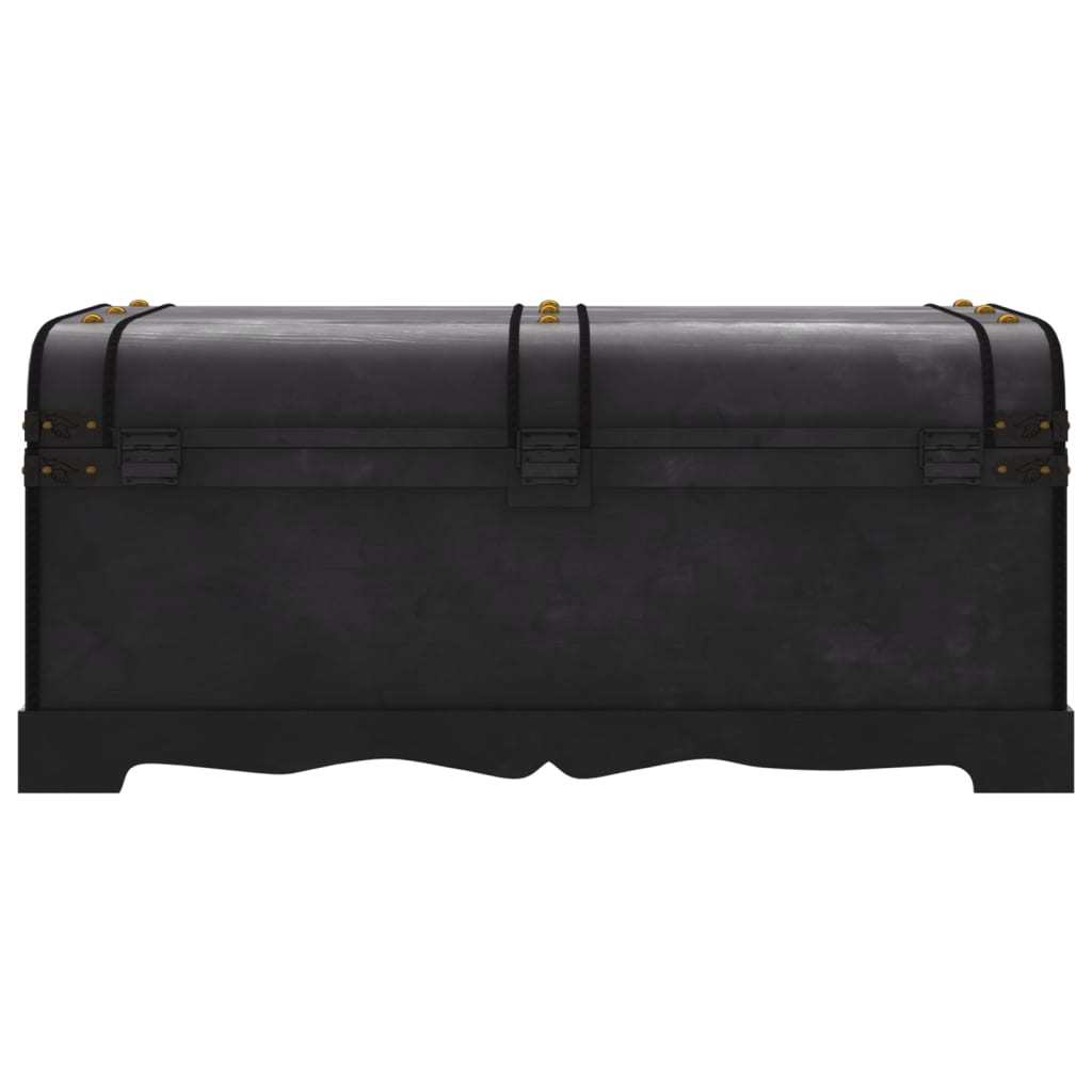 Wooden Treasure Chest Large Black