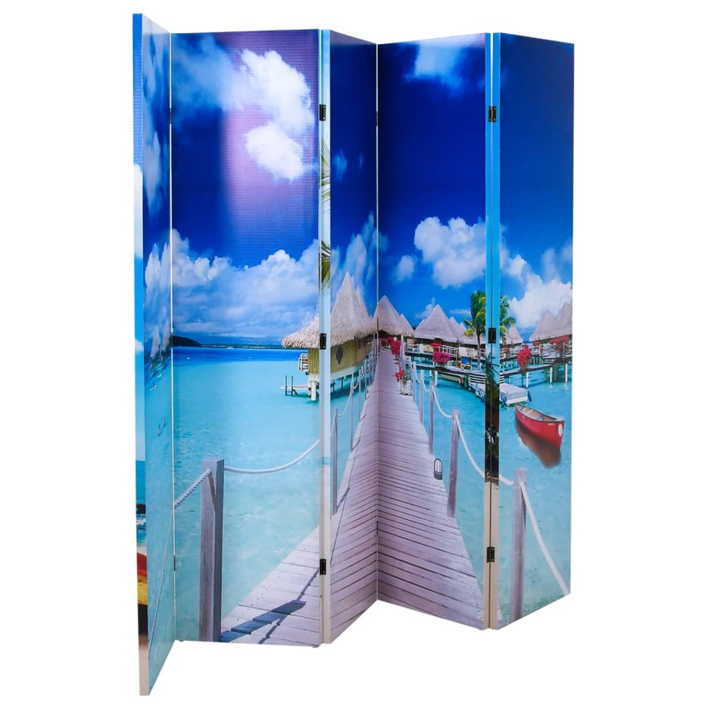 Folding Room Divider 200x170 cm Beach