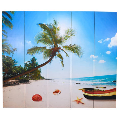 Folding Room Divider 200x170 cm Beach