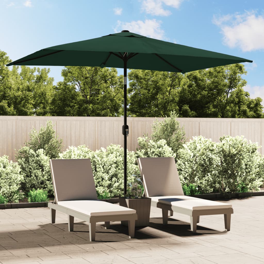 Garden Parasol 200 x 300 cm Green Rectangular