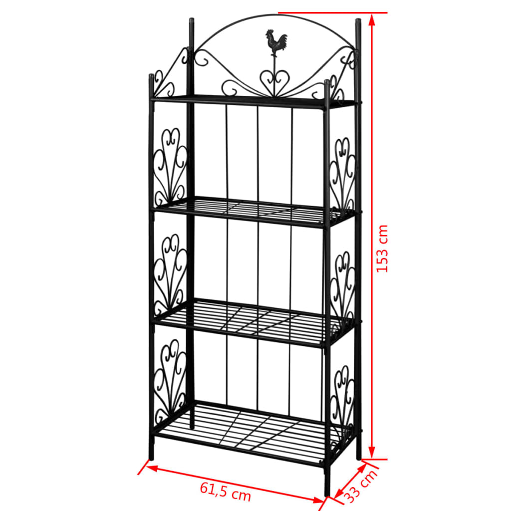 Plant Rack Square Black