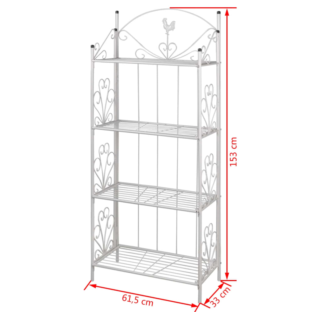 Plant Rack Square White