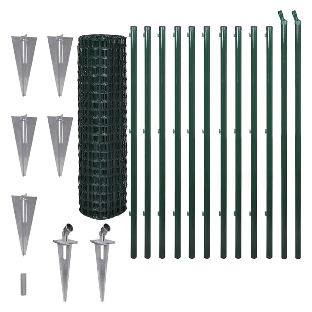 Euro Fence Steel 25x1.5 m Green