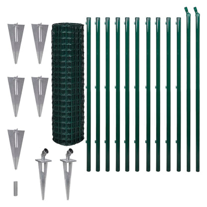 Euro Fence Steel 25x1.5 m Green