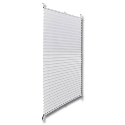 Plisse Blind 90x125cm White Pleated Blind