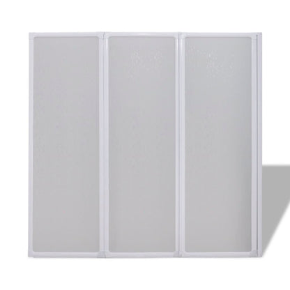 Shower Bath Screen Wall 141 x 132 cm 3 Panels Foldable