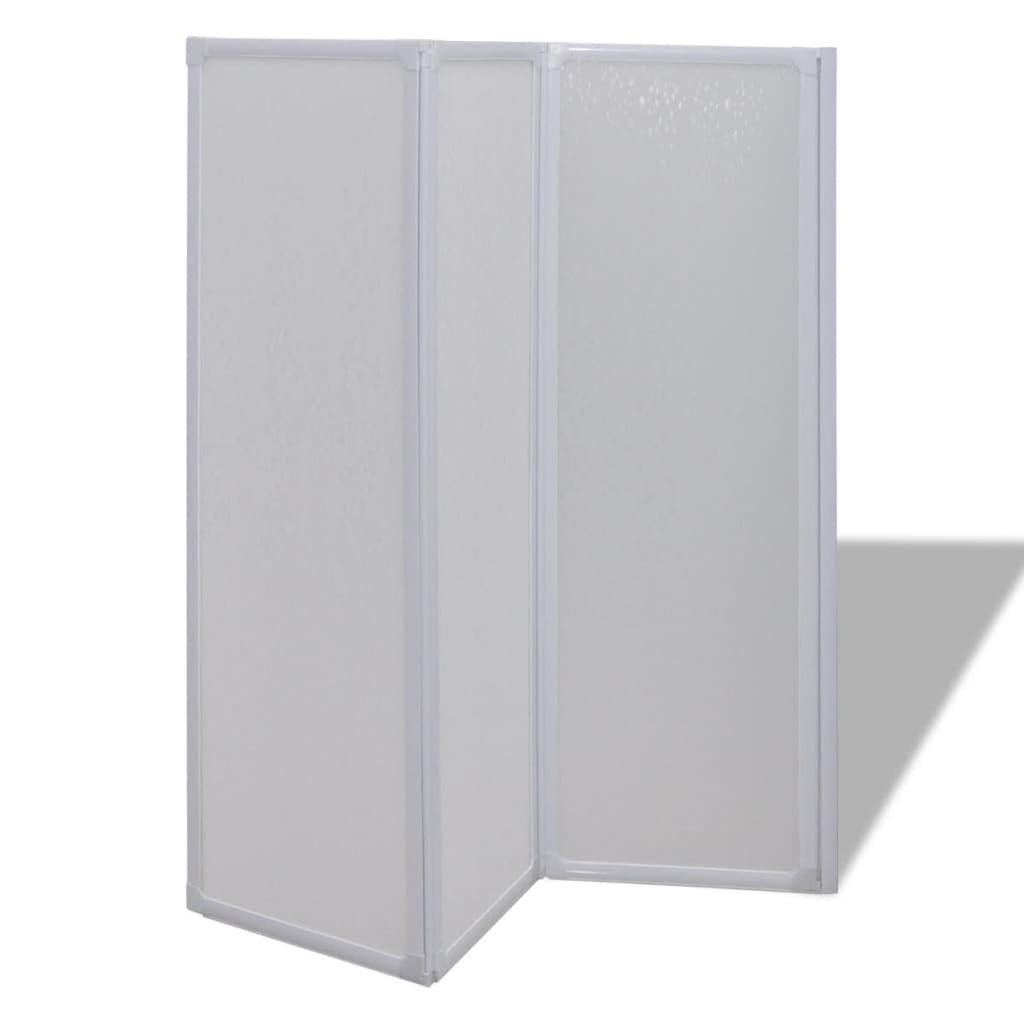 Shower Bath Screen Wall 141 x 132 cm 3 Panels Foldable